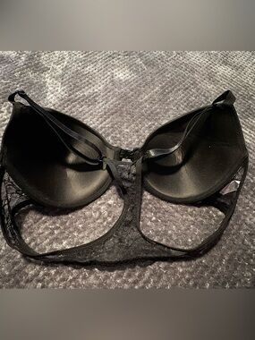 Lace, front closure racerback bra.